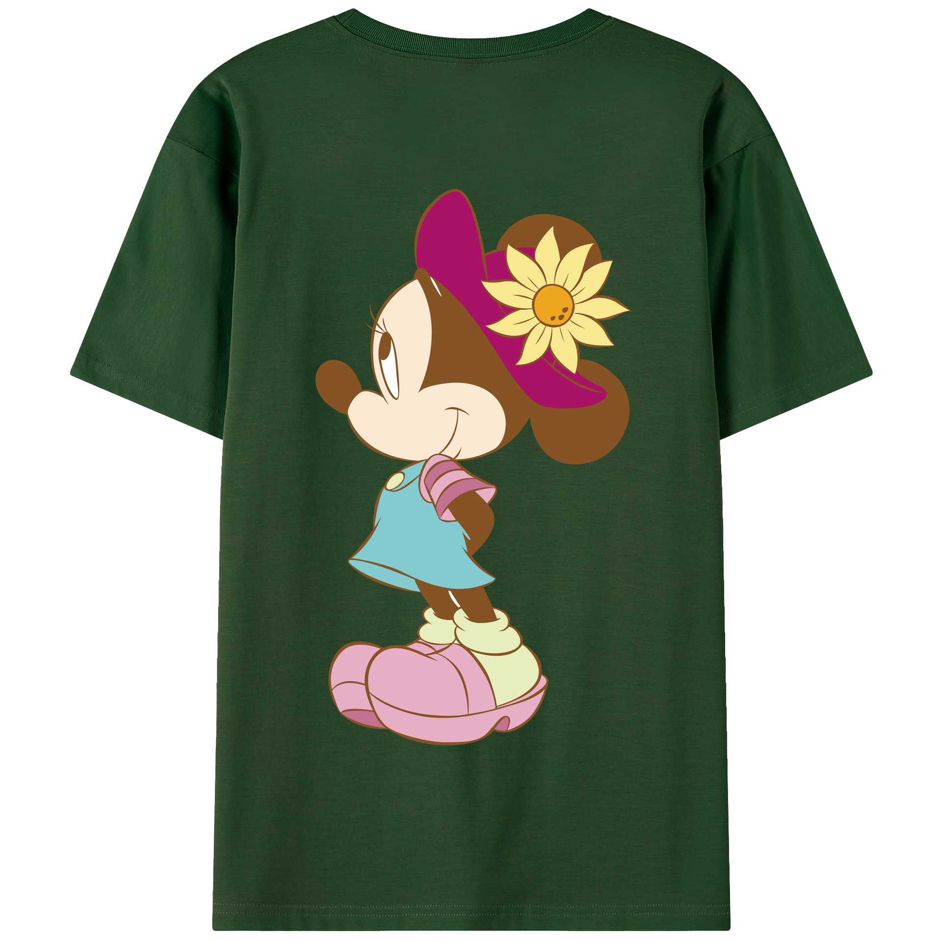 （画像用） ミッキーマウス Mickey Mouse 綿100％半袖Tシャツ（背面プリント）